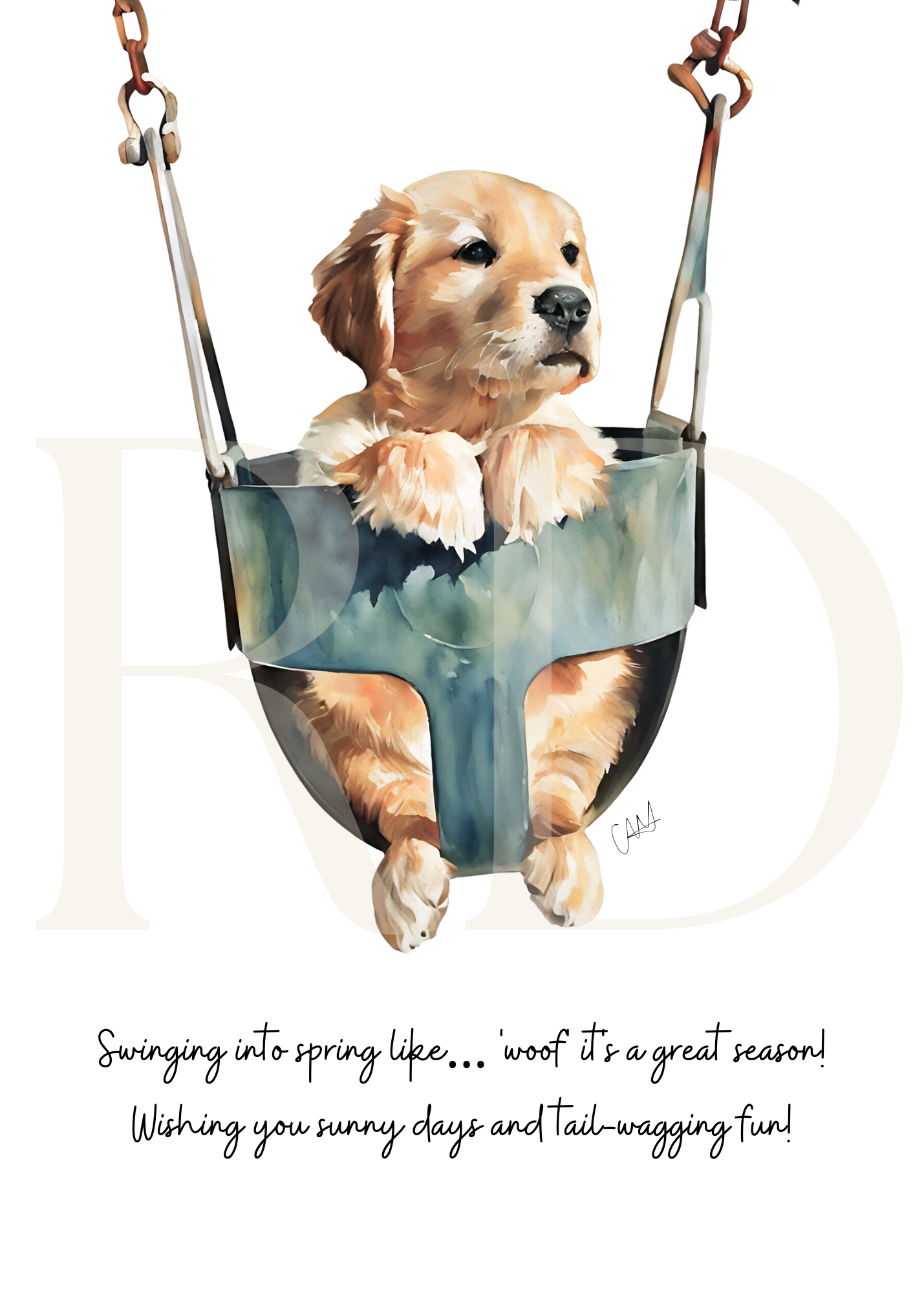 Swing dog card