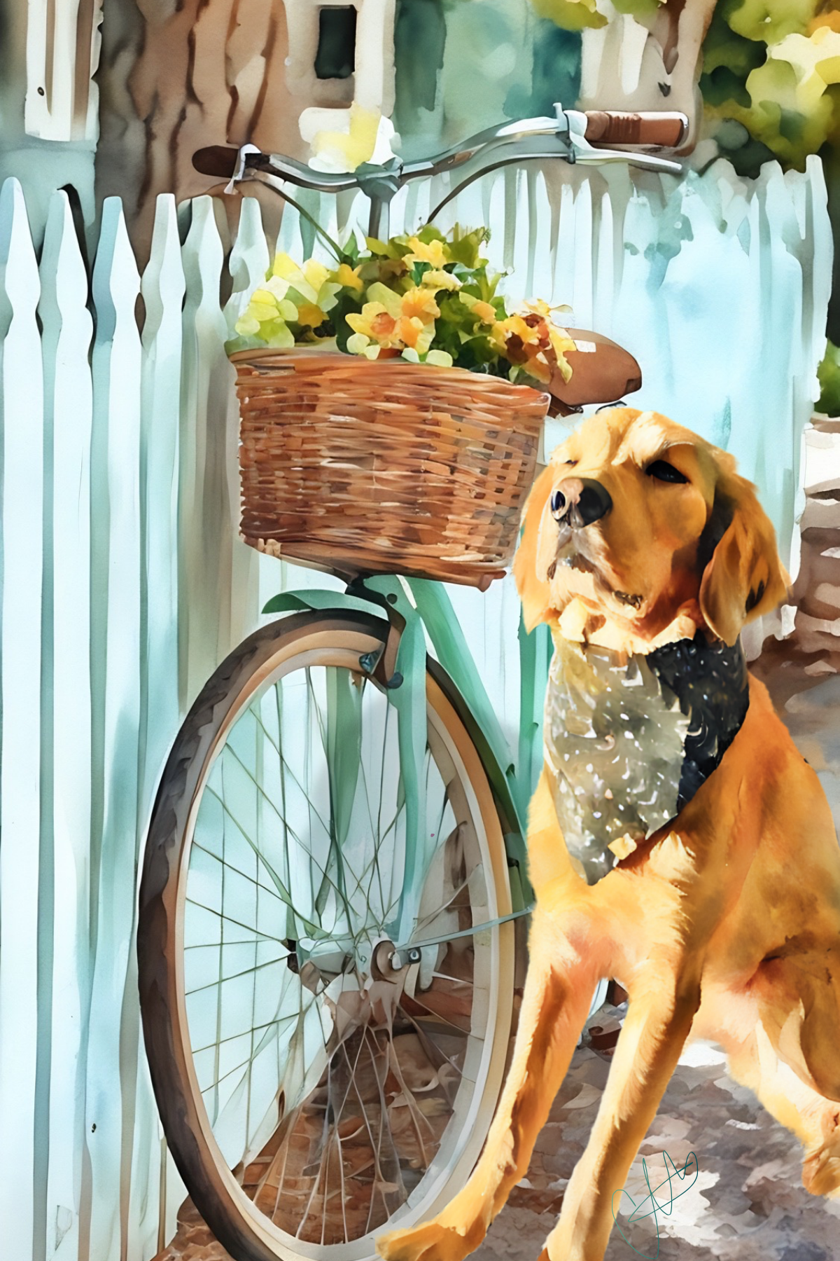 Spring pup card