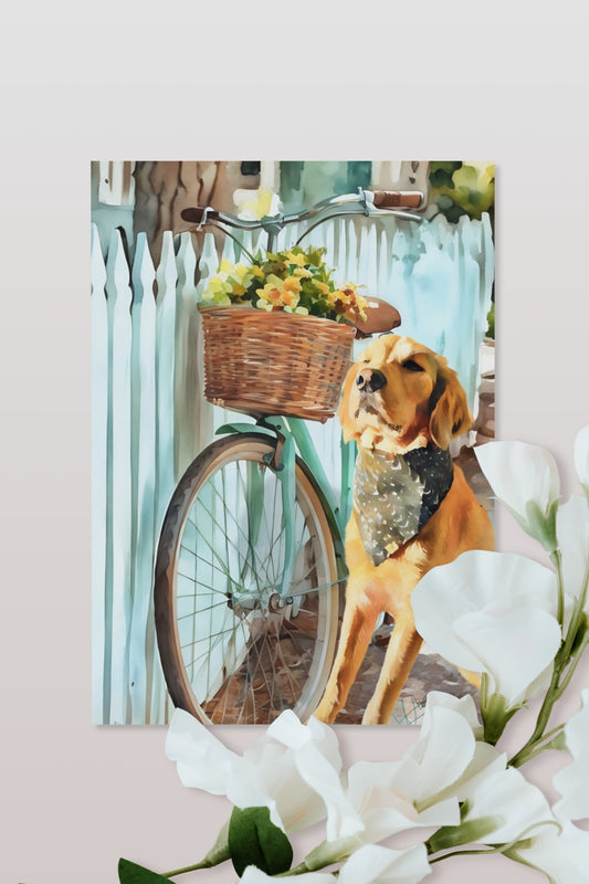 Spring pup card